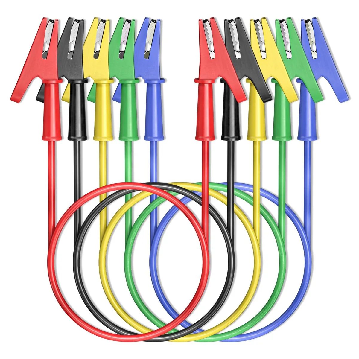 KEHIPI KEHIPI Alligator Clips Test Leads 5PCS 1.64ft 1000V 15A — product photo