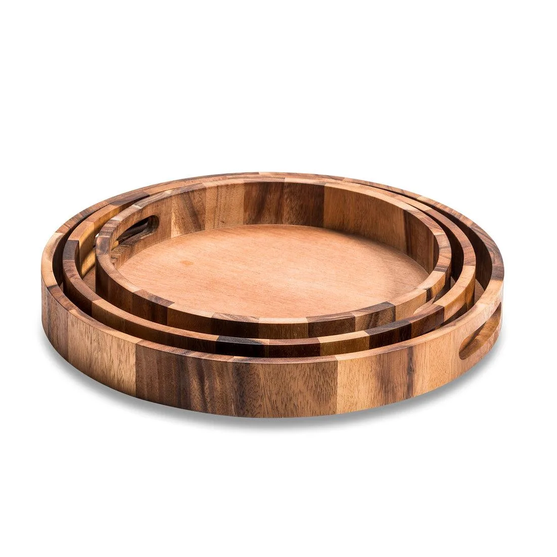 Kalmar Home Kalmar Home Set of 3 Round Serving Trays 13" 15" 17 — product photo