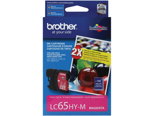 Brother Brother LC65HYM High Yield Magenta Ink Cartridge (genuine brands) — product photo
