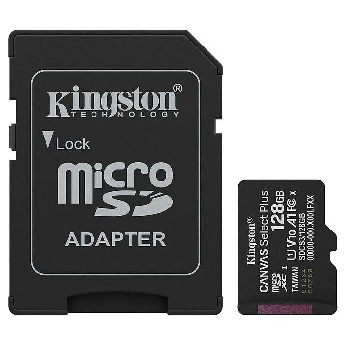 Kingston Technology Corp. Kingston Canvas Select Plus Micro SDXC 128GB 150MB/s A1 memory card — product photo