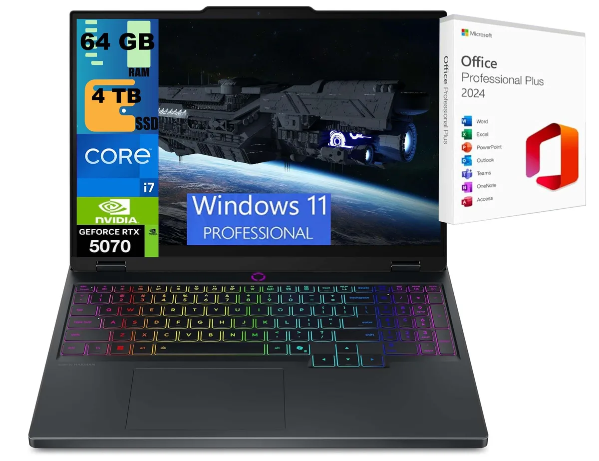 Lenovo Lenovo Legion 5i 15 gaming laptop i7-14700HX RTX 5070 64GB 4TB 15.1" OLED 165Hz — product photo