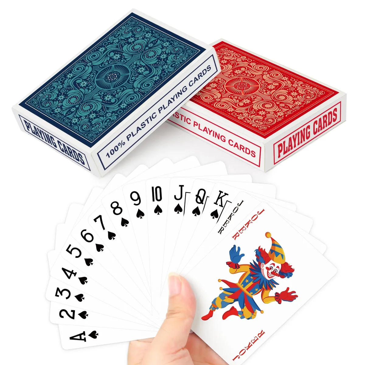  Worry Free Gadgets Playing Cards 2 Pack 52 Cards 3.5 x 2.5 in Black card696 — product photo