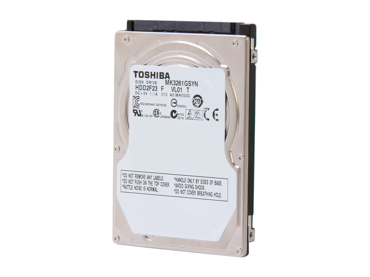 Toshiba Toshiba MK3261GSYN 320GB 7200 RPM 16MB SATA 2.5" laptop hard drive — product photo