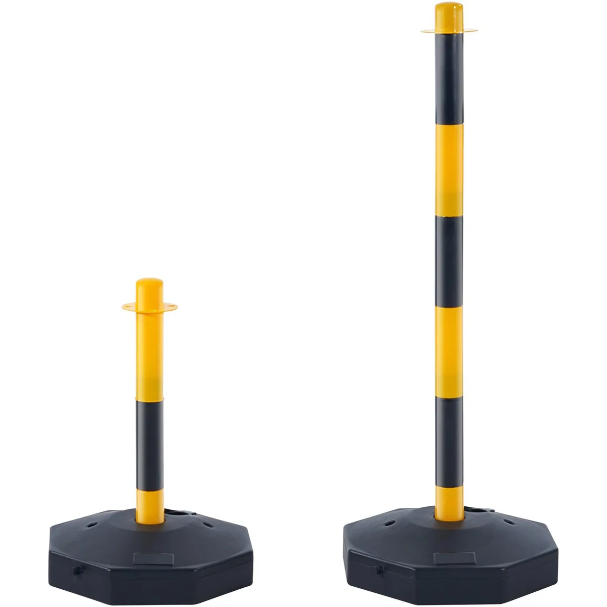 VEVOR VEVOR Traffic Delineator Post Cones 6 Pack Yellow Black 8FT Chain — product photo