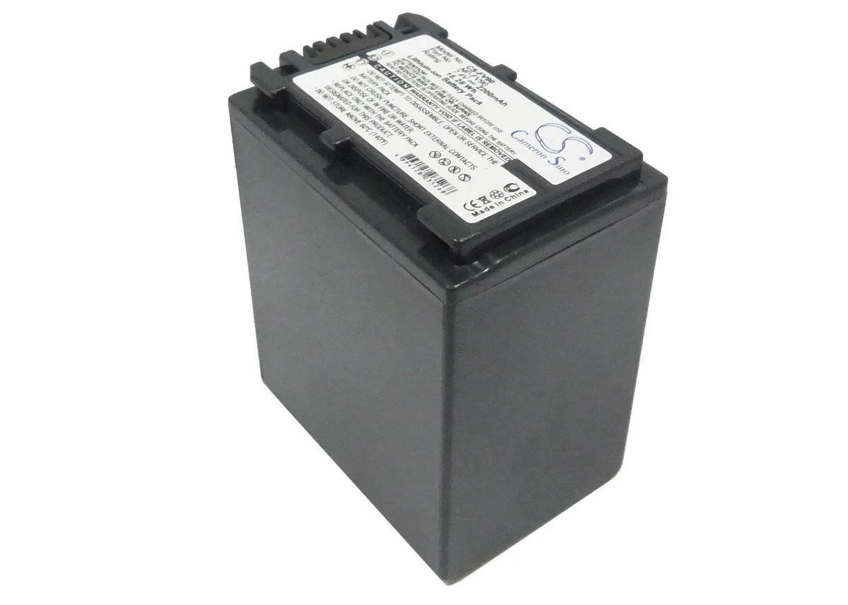 Rectangular black battery pack with gold contacts and Cameron Sino label