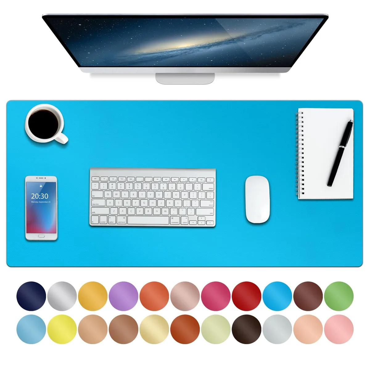 Keychron Leather Pad-001 Mouse Pad Blue 30"x14 — product photo