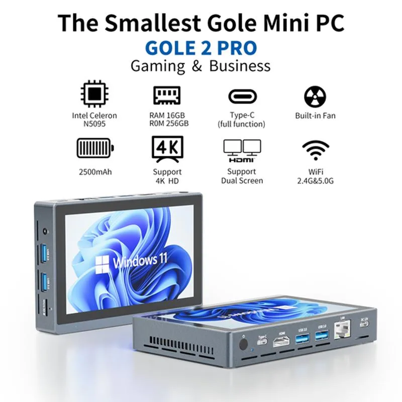 Higole Higole 16GB 5.5'' Intel Celeron N5095 16GB LPDDR4 256GB eMMC desktop PC — product photo