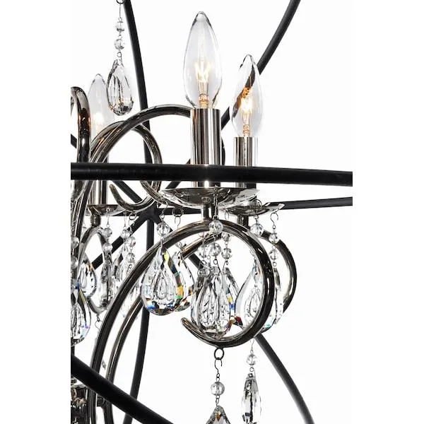 Maxim Mfg. Maxim Mfg. Orbit 3-Light 12" Anthracite Polished Nickel Pendant — product photo