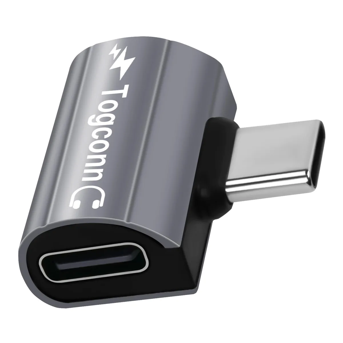 Togconn TOG-USB C-C+C-AD USB-C Audio Adapter Splitter 60W Space Gray — product photo