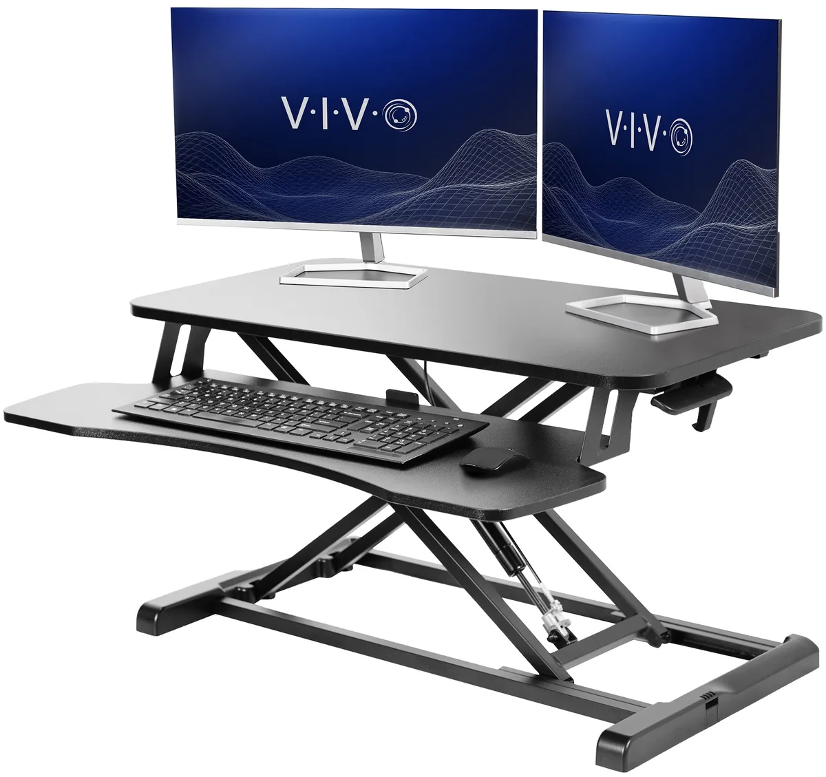 VIVO VIVO Black Height Adjustable Standing Desk Monitor Riser 32 — product photo