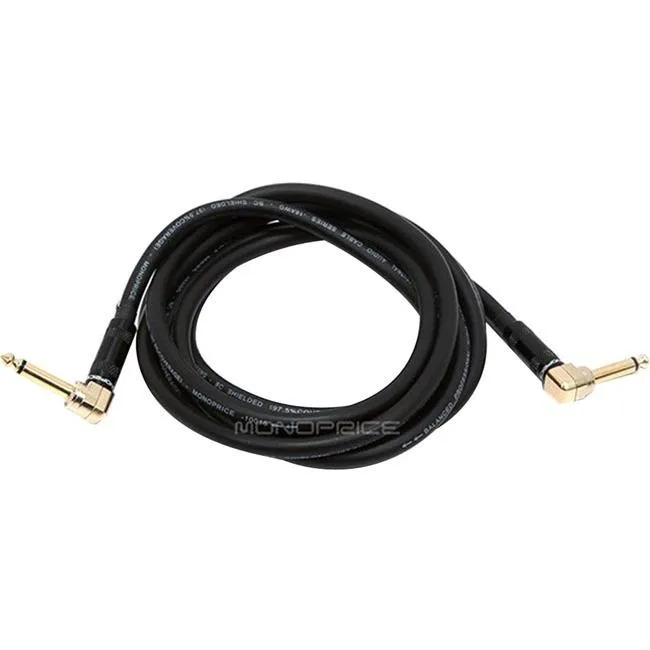 Monoprice Inc. Monoprice 109449 1/4 Inch TS Right Angle Instrument Cable 10ft 16AWG Black — product photo