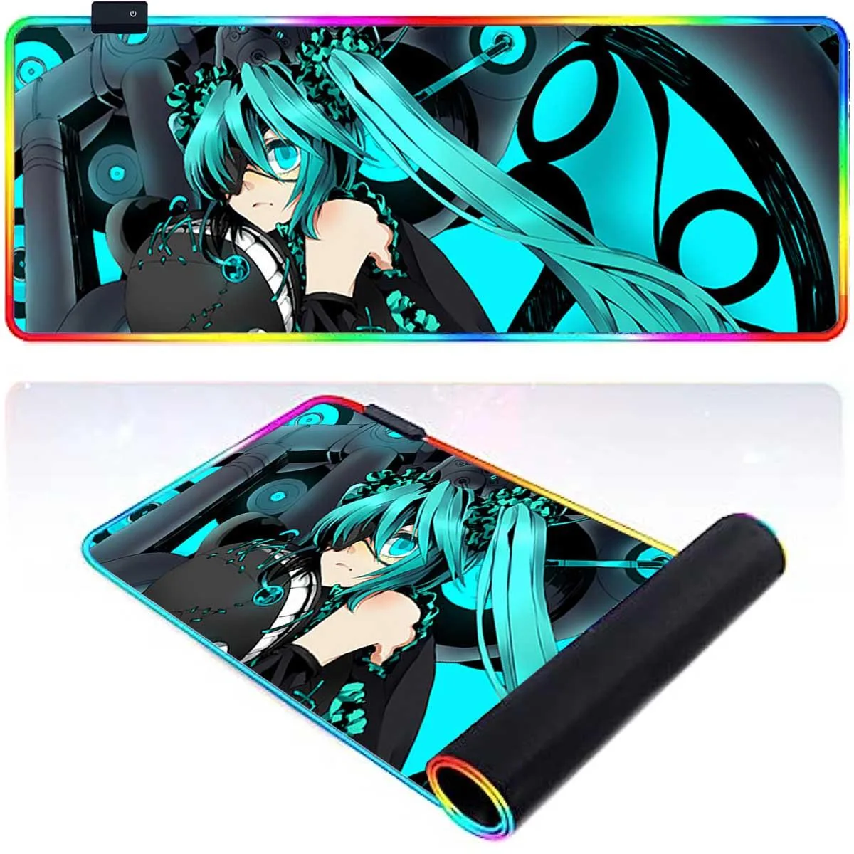 KINCS KINCS Hatsune Miku GZ401 RGB Mouse Pad 27.5×11.8 in — product photo