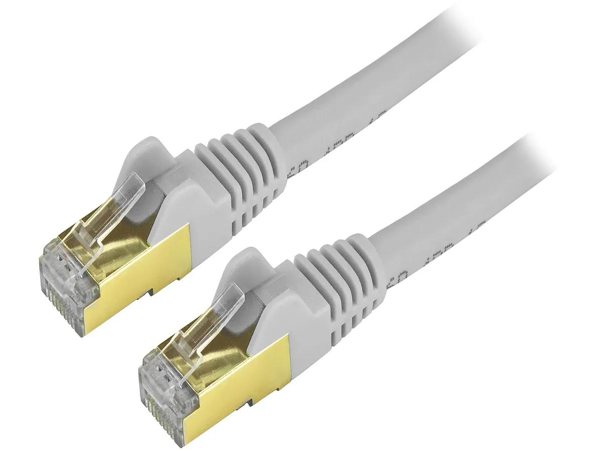 STARTECH STARTECH C6ASPAT6GR Cat6a shielded network ethernet cable 6 ft gray — product photo
