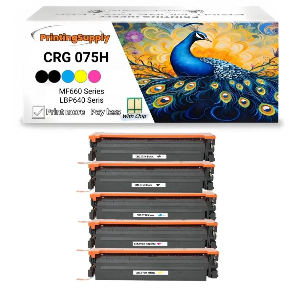 Aster Graphics Inc Aster Graphics Inc 5 Pack 075H BKCMY High Yield Toner Cartridge — product photo
