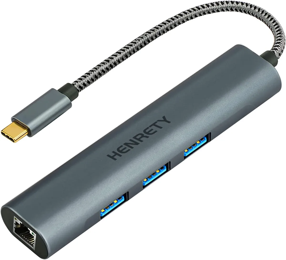 censreal censreal 4-in-1 USB 3.0 Hub Gigabit Ethernet Adapter — product photo