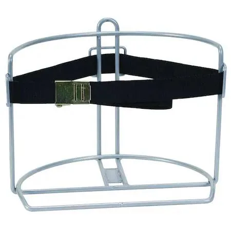 Silver wire cooler rack with belt and brass buckle