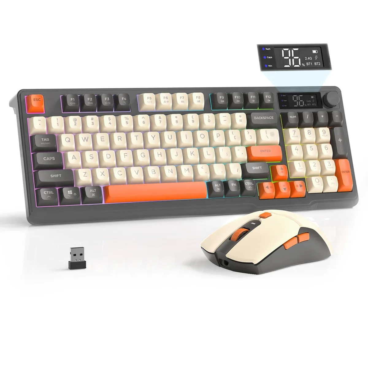  Redragon T96 94Key Wireless Gaming Keyboard and Mouse Combo (Glimmer) — product photo