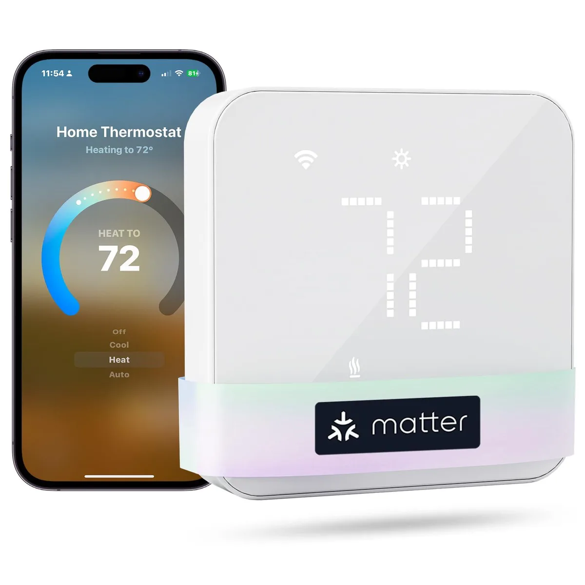  Meross MTS300 Matter Smart Thermostat 24V White — product photo