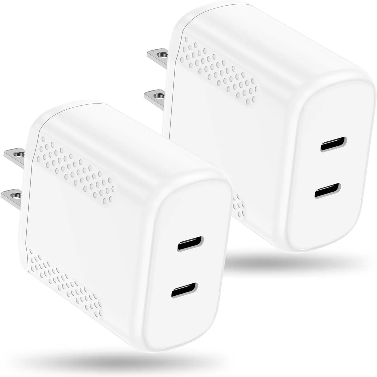 ONITOON ONITOON 40W Dual USB-C Wall Charger 2-Port 20W PD 3.0 2-Pack — product photo