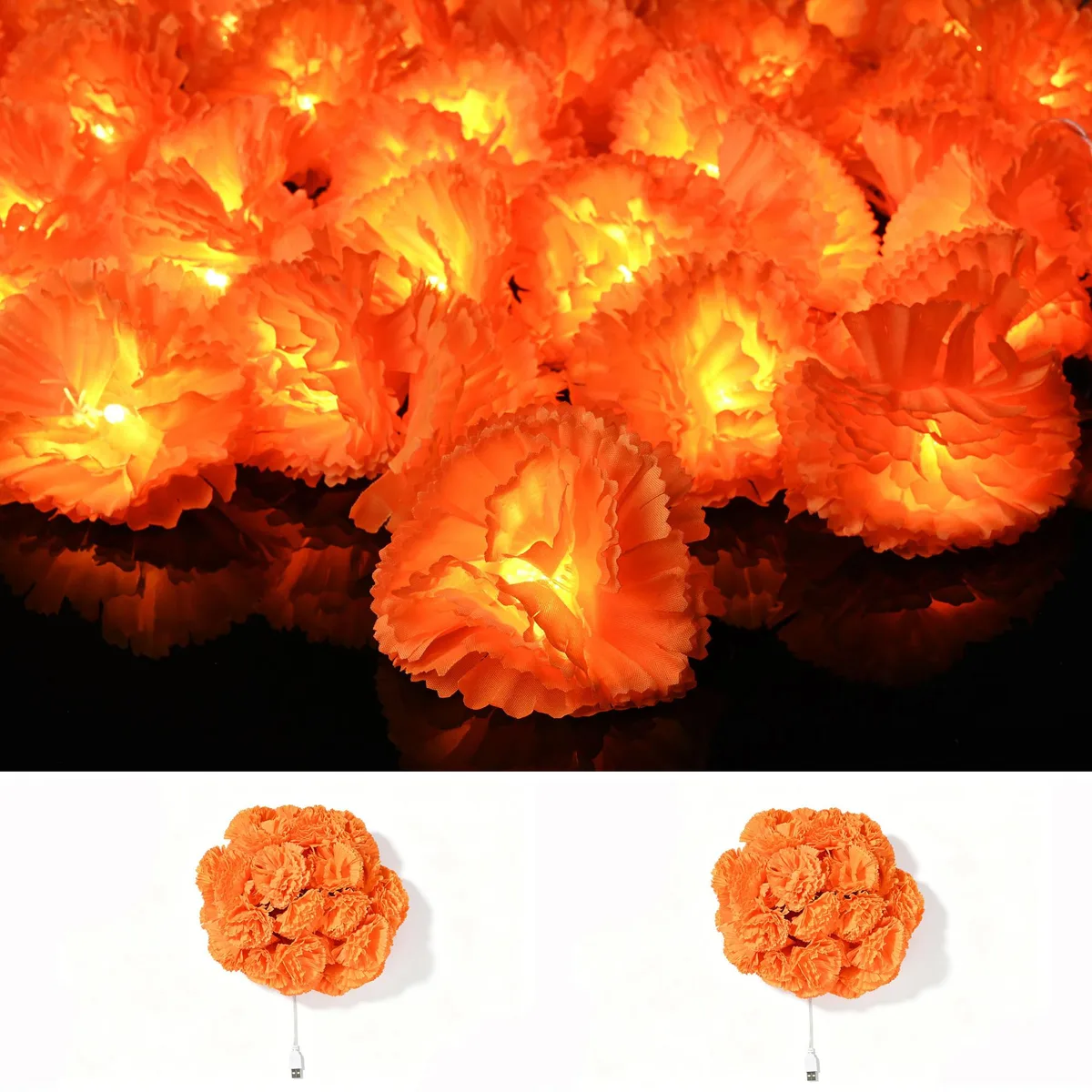 Yescom USA, Inc. Yescom USA, Inc. 60HAL067-WSJ2P-U 2-pack 20ft 40 LED string light — product photo