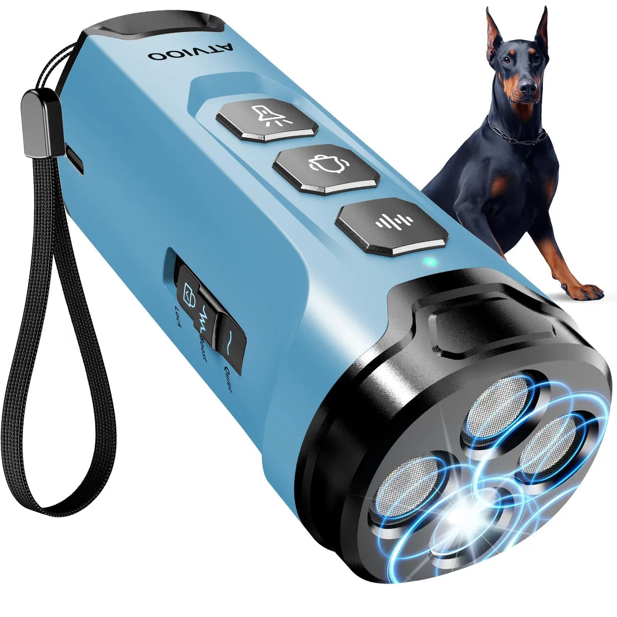 DNBeffulgent DNBeffulgent SD-02BU Ultrasonic Bark Deterrent Light Blue — product photo