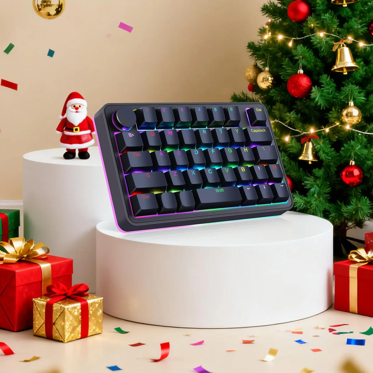 Koolertron MG4AE-GAMAG39G-BLA 39-Key Programmable Macro Keypad with Knob — product photo