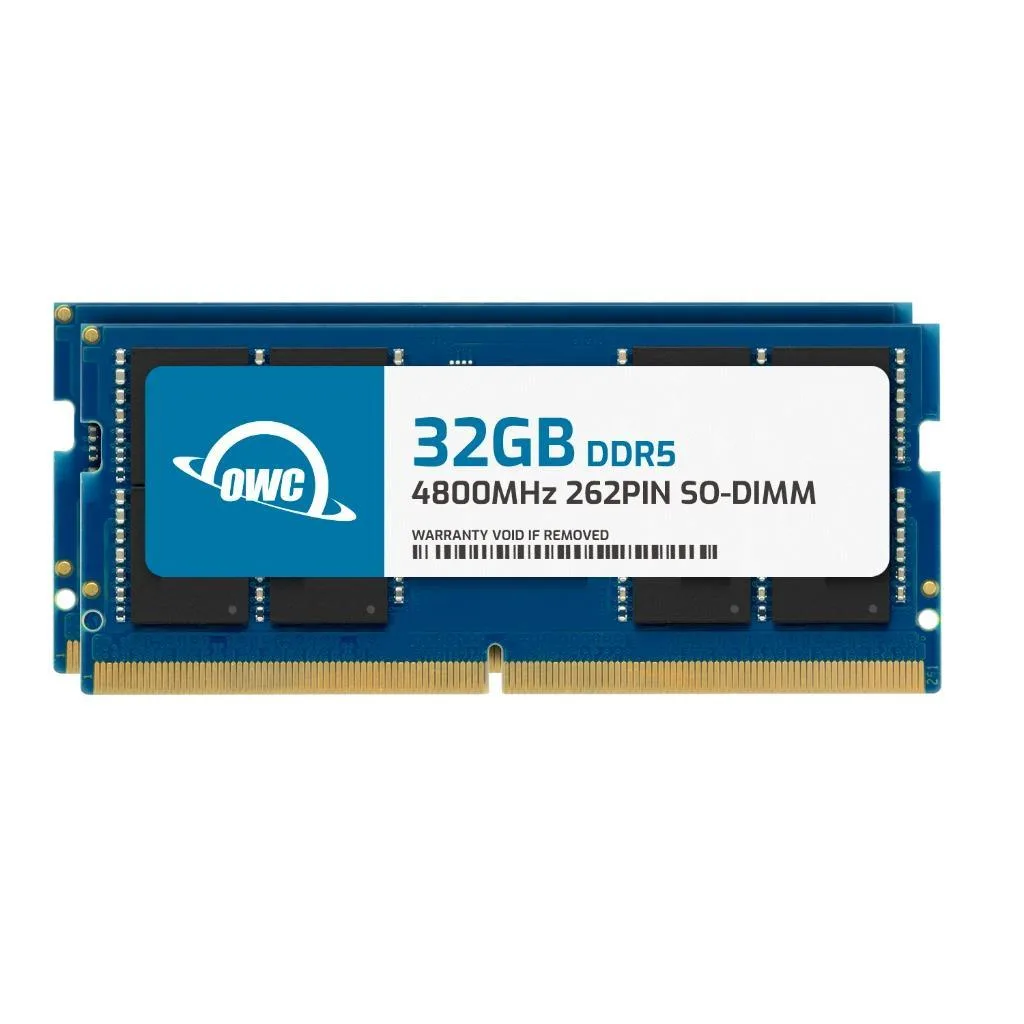 OWC OWC 64GB (2x32GB) DDR5 4800 CL40 262-pin SODIMM laptop RAM — product photo