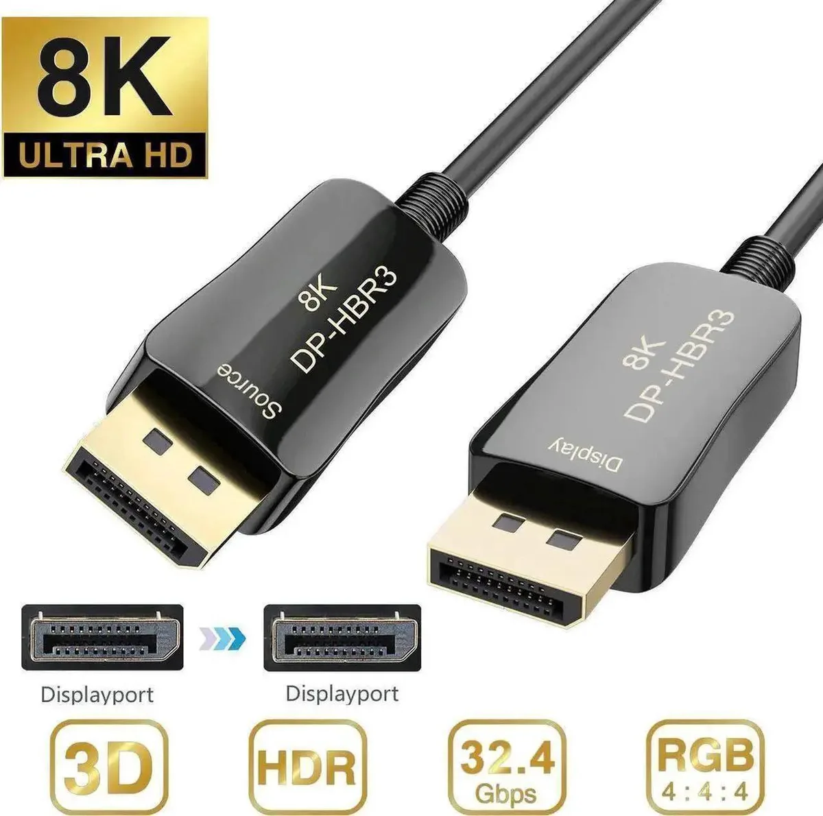 Vszerda Vszerda DisplayPort 1.4 optical cable 100 ft 8K 60Hz 4K 144Hz — product photo