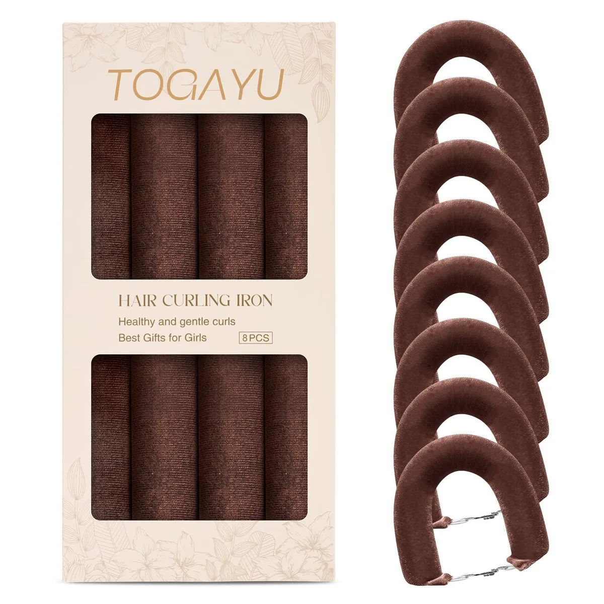  Togayu Jumbo Velvet Hair Curlers 3pc Set .308 kg — product photo