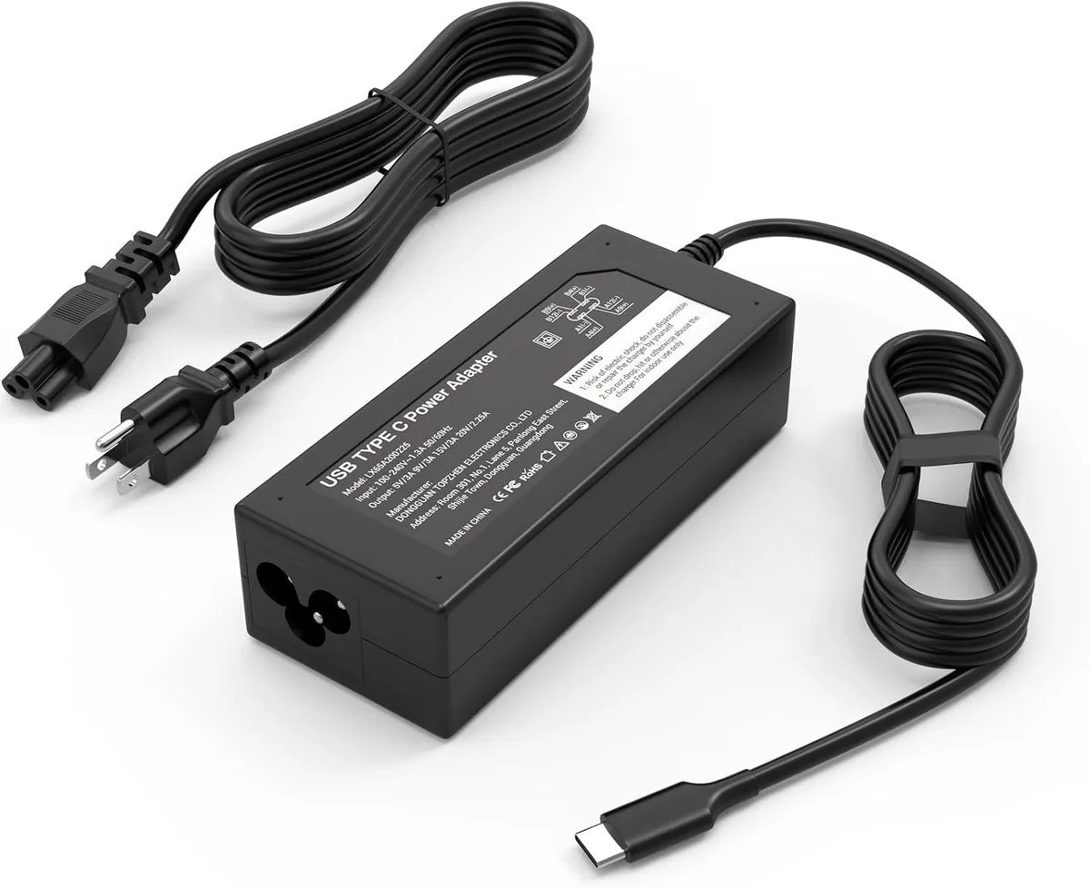 Kenuco Kenuco 45W USB-C AC Adapter 100-240V 5V/3A 9V/3A 12V/3A 15V/3A 20V/2.25A — product photo