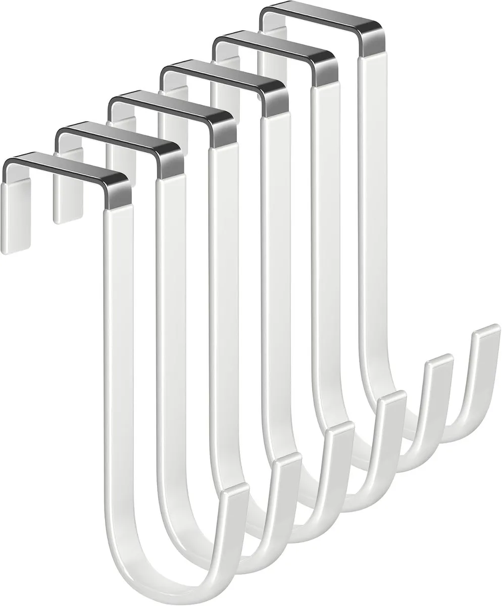 Mars-Rock Over Door Hooks 6 Pack 5.5" White — product photo