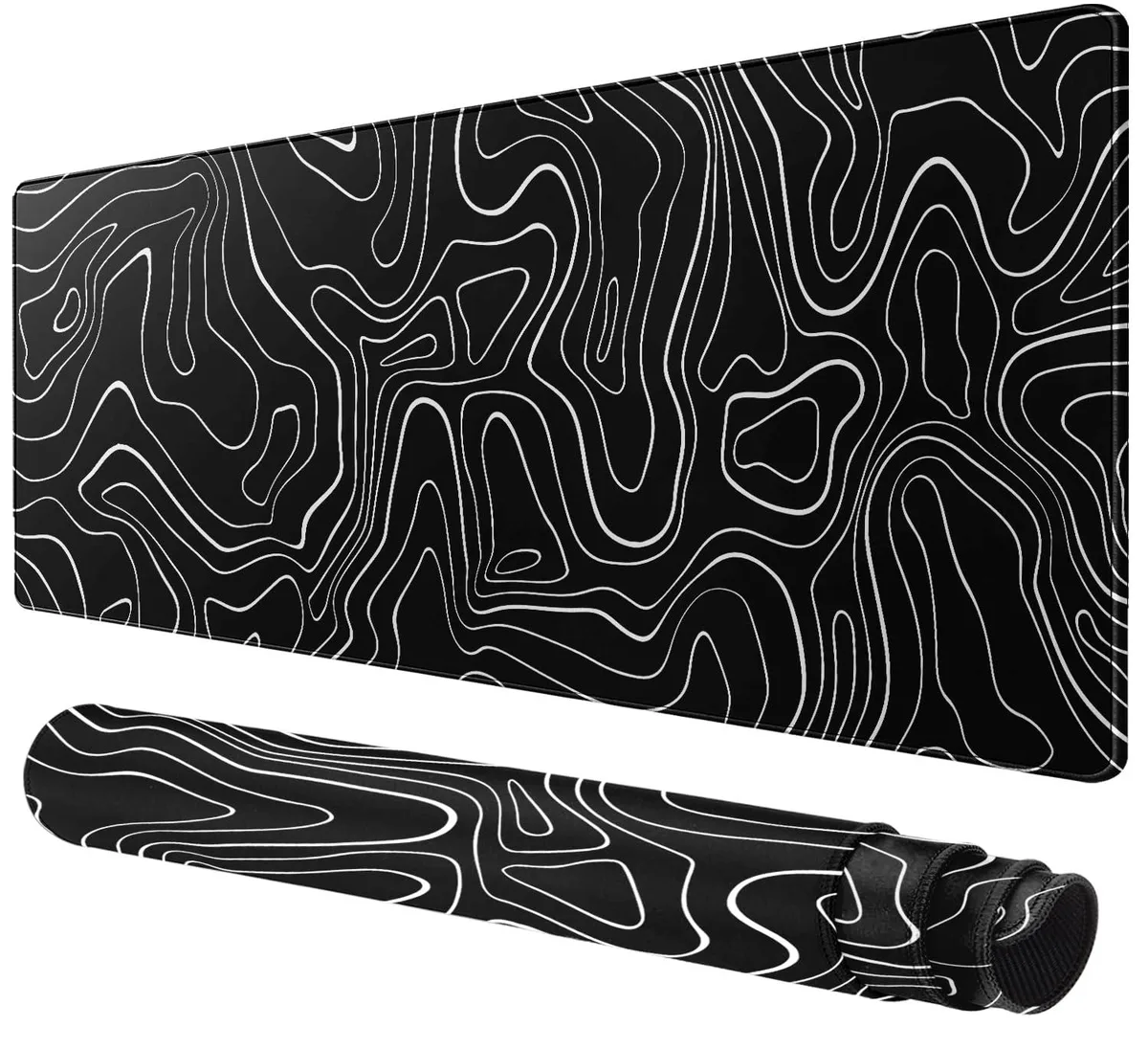 Rcege Large Mouse Pad Topographic Line 31.5 x 15.8 in — product photo