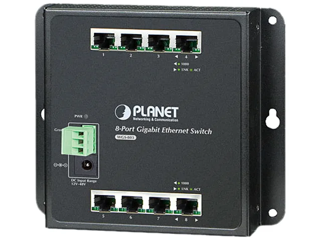 PLANET PLANET WGS-803 8-Port Gigabit Wall-Mount Network Switch — product photo