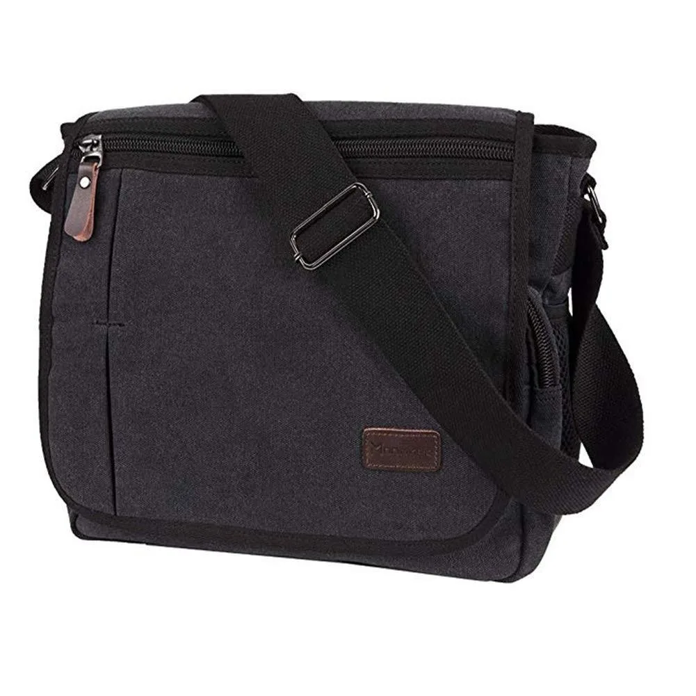 ALSEYE ALSEYE 2 in 1 Accessories 13 Inch Canvas Messenger Bag Black — product photo