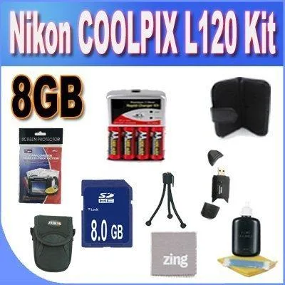 Nikon Inc Nikon COOLPIX L120 8GB Accessory Saver Kit — product photo