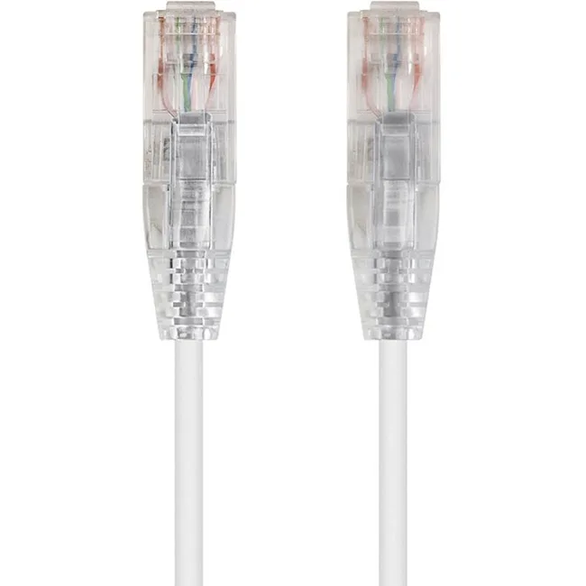 Monoprice Inc. Monoprice 113525 Cat6 SlimRun Ethernet Cable 2 ft White 28AWG 550MHz CMR — product photo