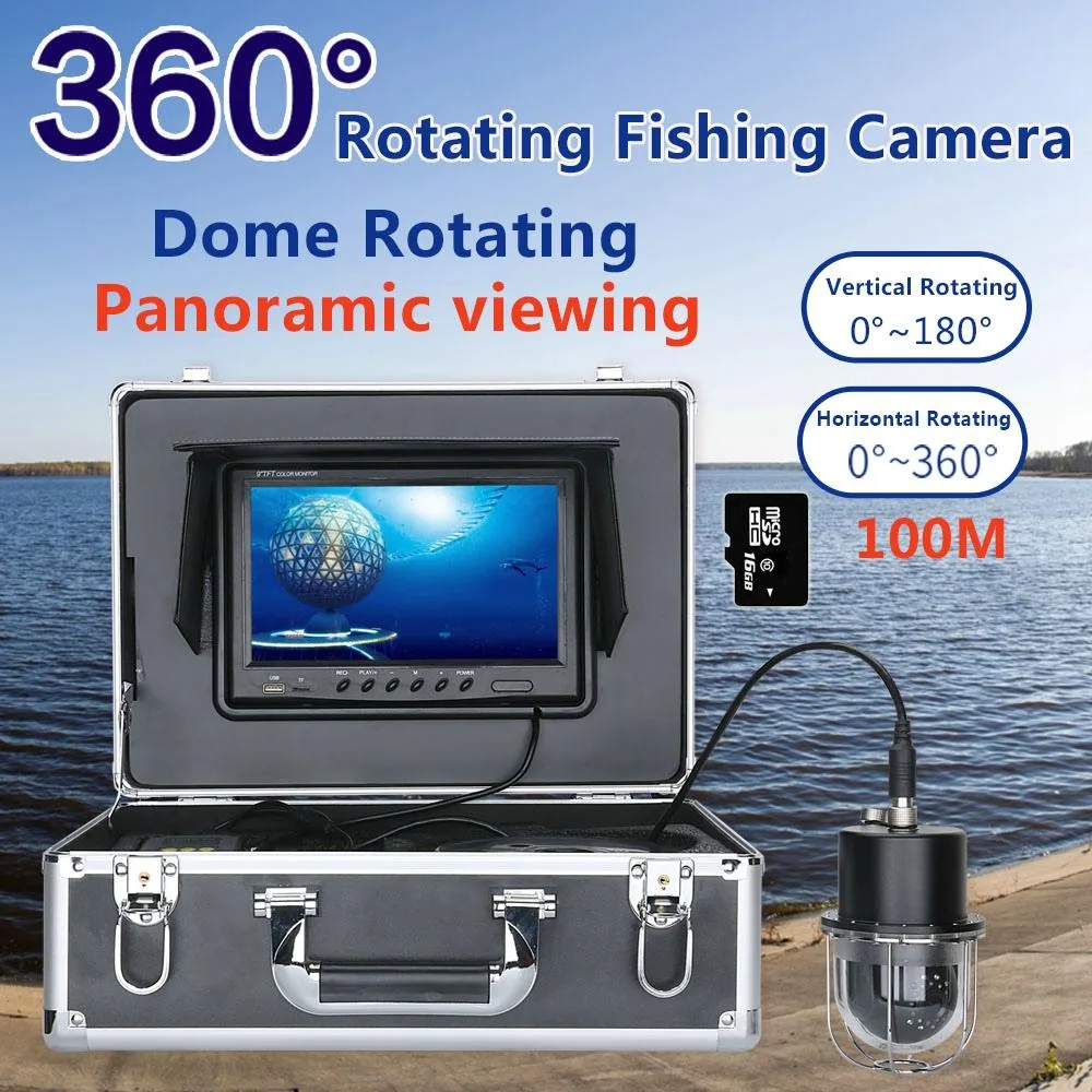China Bks China Bks Underwater Analog Camera 9 Inch DVR 100m Cable 20 LEDs 360° Rotation IP68 — product photo