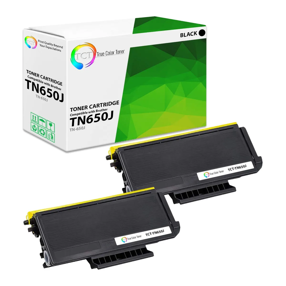 True Color Toner True Color Toner TN650 2 Pack Black Toner Cartridge 12000 Pages — product photo