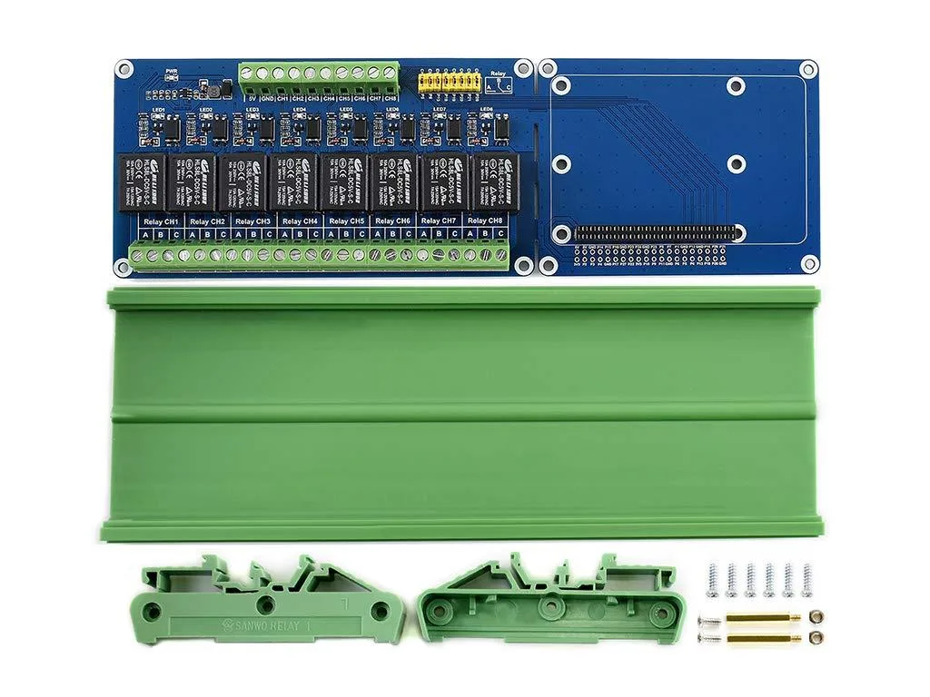 LORDWORLD LORDWORLD 8-Channel Relay Development Board 5A 250V AC 30V DC 40PIN GPIO — product photo