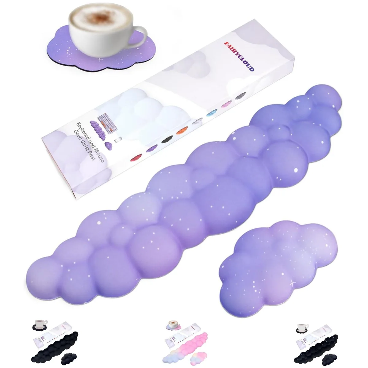  LJYZMD LY-WT-0111 Wrist Rest Set 16.9" Purple Star — product photo