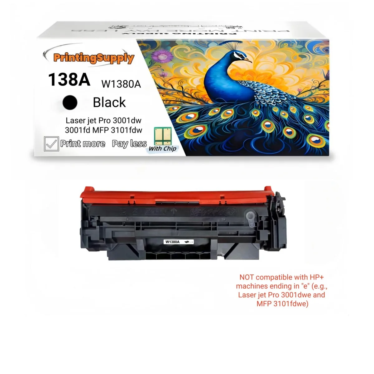 Aster Graphics Inc Aster Graphics Inc 138A W1380A Black Toner Cartridge — product photo