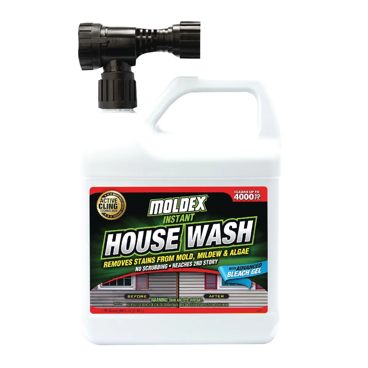 Yellow 56 oz gel cleaner bottle with white finish