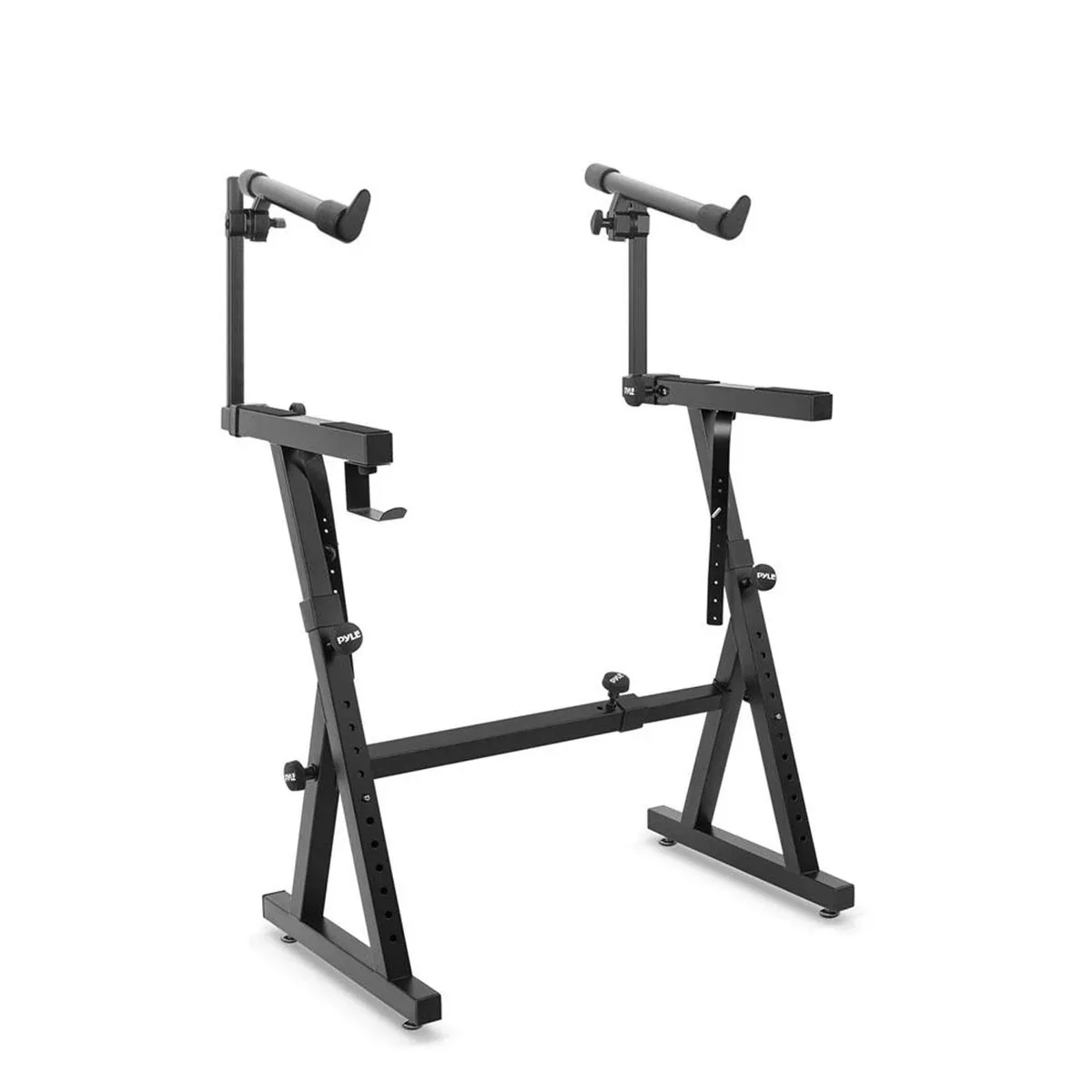 Pyle Pyle PKST2TZ 2-tier keyboard stand black 400 lb capacity — product photo