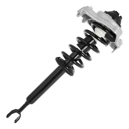 Unity 11230 front complete strut assembly, silver metal coil spring and damper unit with top mount