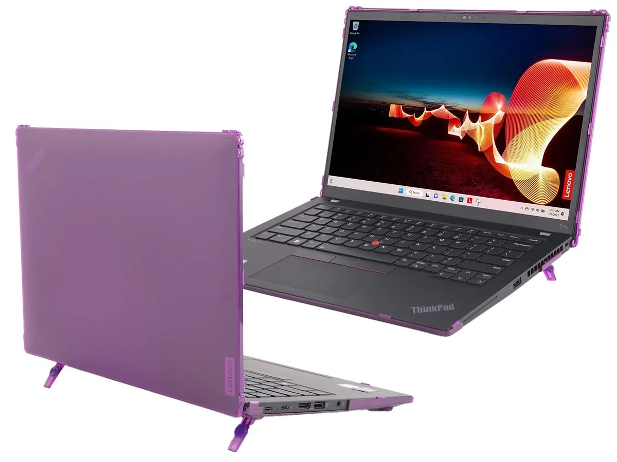 BESIGN BESIGN mCover Hard Case for 14" ThinkPad T14s Slim Gen 3/4 180 Hinge Purple 2 in 1 accessory — product photo