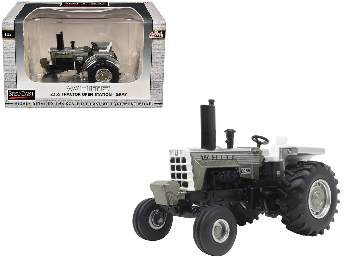 SpecCast Collectibles SpecCast Collectibles White 2255 1/64 Tractor Brushed Metal hobby collectible — product photo