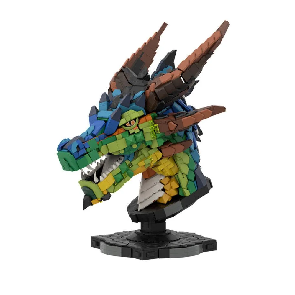 ZITIANYOUBUILD ZITIANYOUBUILD Colorful Dragon Head 2551 Pieces MOC Educational Building Set — product photo