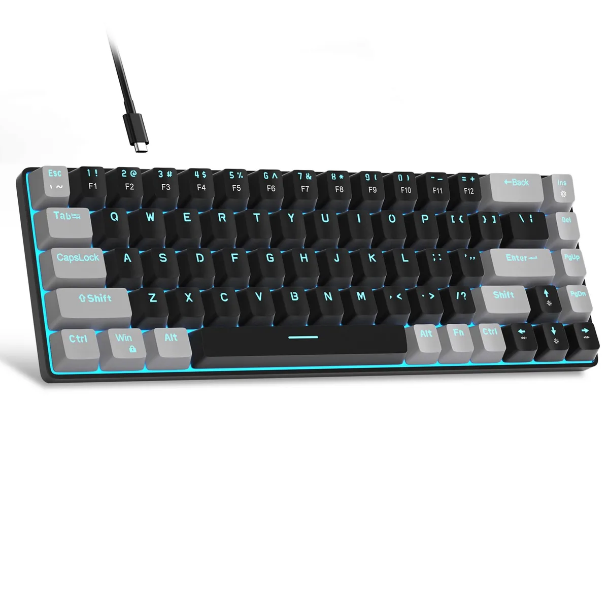  Philips MK BOX Gray Black 60% 68-key Mechanical Gaming Keyboard - Black/Grey — product photo