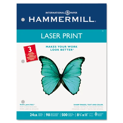 Hammermill Hammermill 10768-1 24lb 98 Bright 3-Hole Paper 500/Rm — product photo