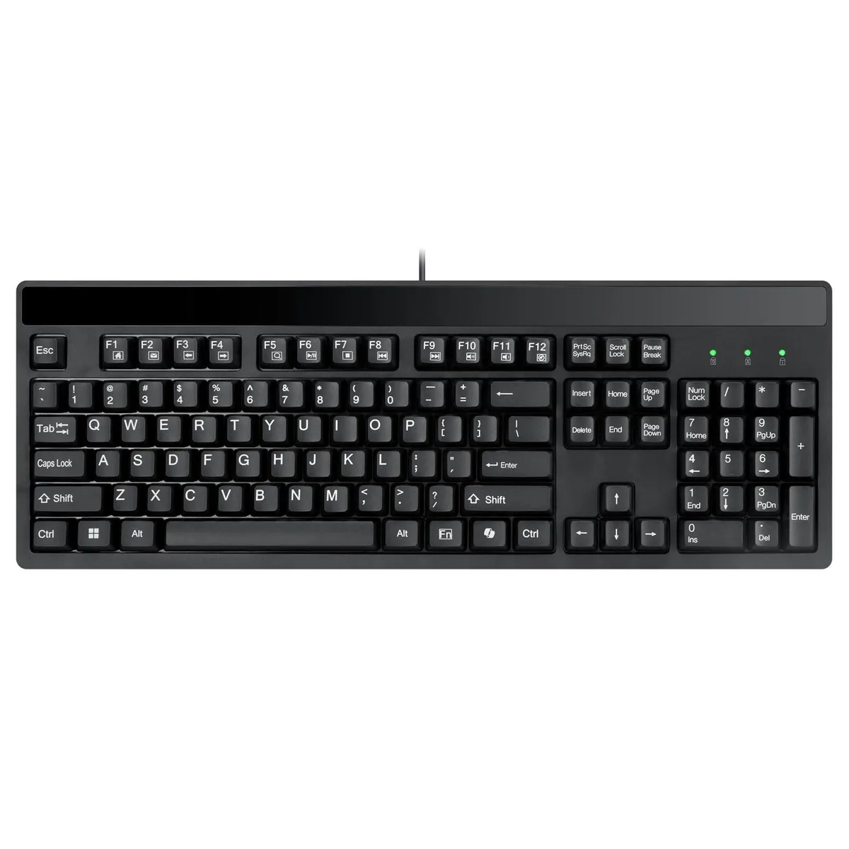 Adesso Adesso EASYTOUCH 130 Mechanical Keyboard Brown Switches Copilot Key Gasket Mount Large Print 104 Keys USB-A — product photo
